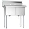 Koolmore 2 Compartment Stainless Steel NSF Commercial Kitchen Prep & Utility Sink SB151512-N3 - alternate 6